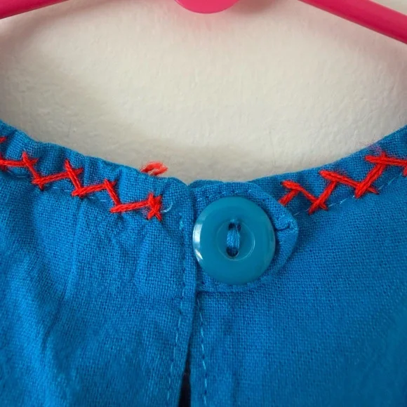 Hand-embroidered Toddler Girls Dress Authentic Guatemalan "Jardinita" Sundress - Picture 8 of 12